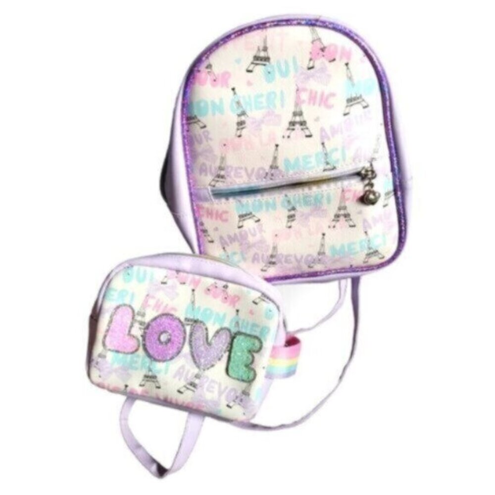 Mini Bag  Backpack Set OMG Accessories LOVE Paris